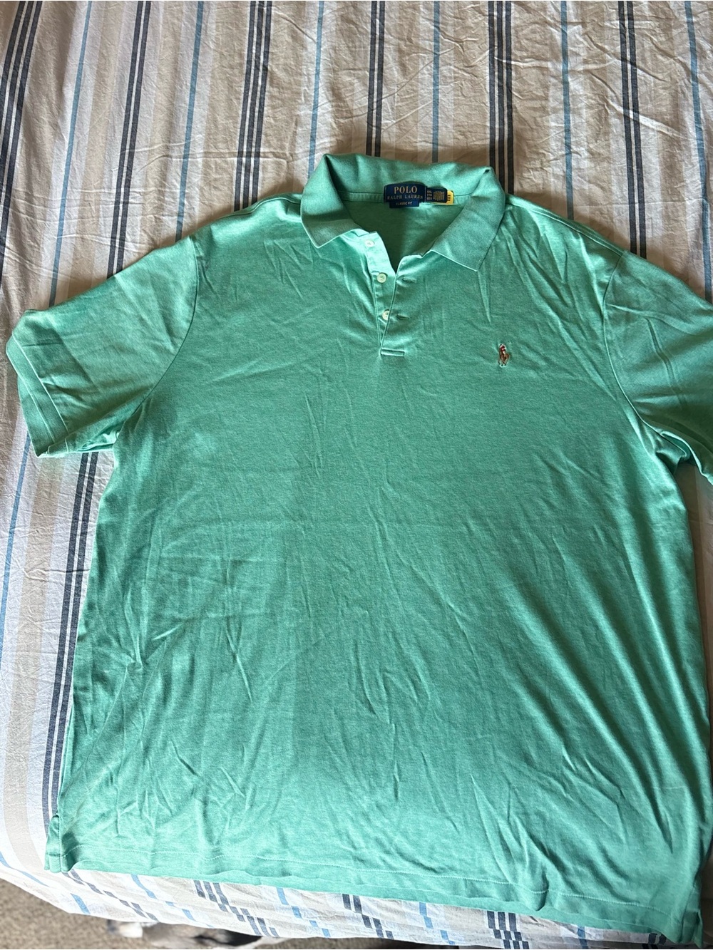 Polo by Ralph Lauren Men's Classic Fit XXL Sea Foam Polo Shirt